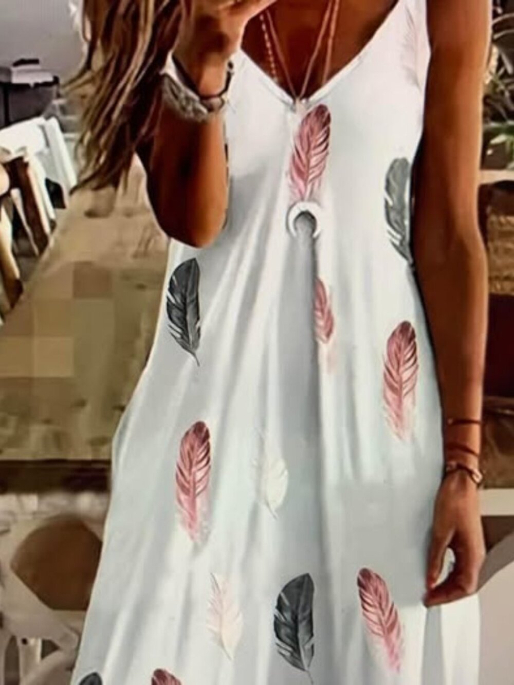 Ladies Feather print dress  size XXL Brand new 10.00
